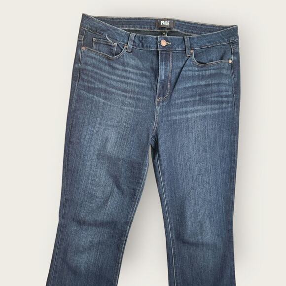 Paige Jeans Women's Sz 33" High Rise Manhattan Straight Frayed Hem Stretch - Picture 5 of 12